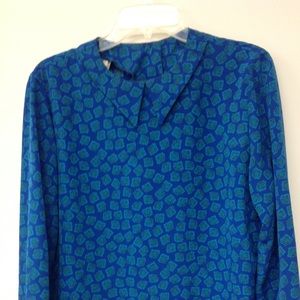 Vintage Pendleton Blue Blouse French Cuff Geek